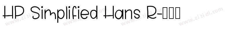 HP Simplified Hans R字体转换